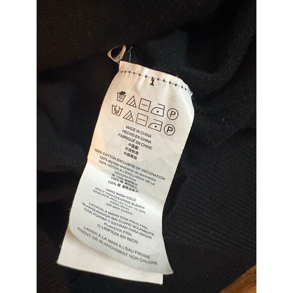 Michael Kors Full Zip Sweater Jacket Mens Size Medium Black Blade Collar Pockets - Picture 8 of 8